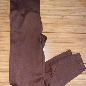 Pink Seamless Ribbed Leggings